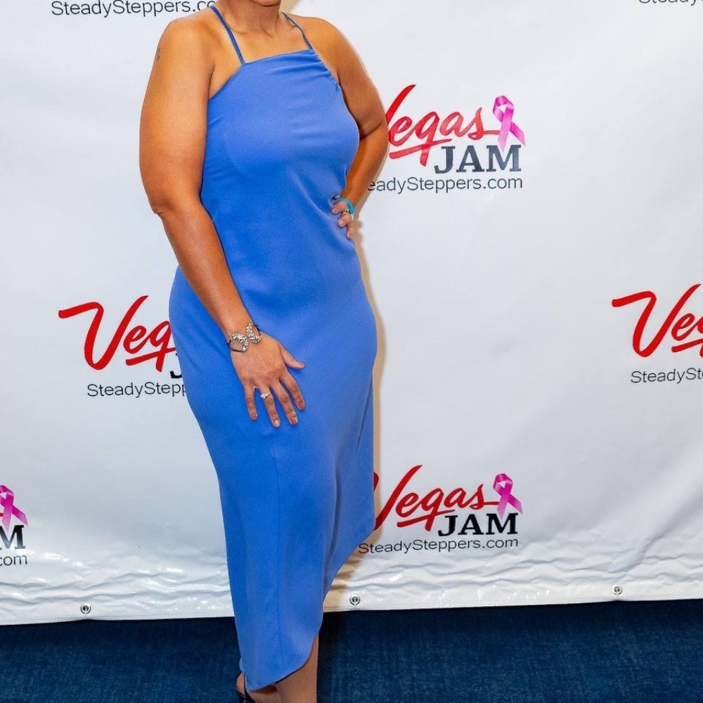 Halston Heritage Blue Cocktail Dress